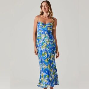 ASTR the Label Florianne Floral Satin Maxi Dress